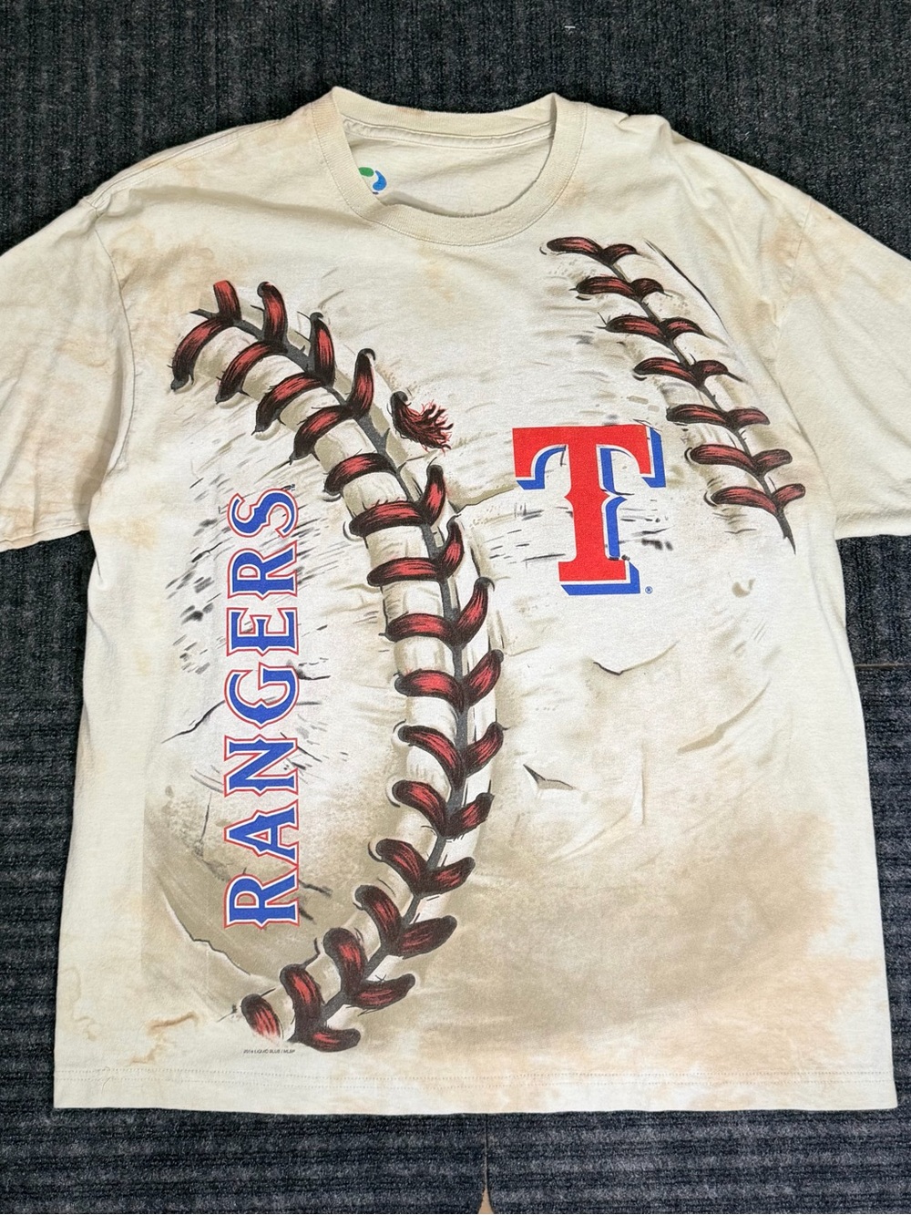Liquid Blue Texas Rangers MLB All-Over Print Graphic T-Shirt 2014